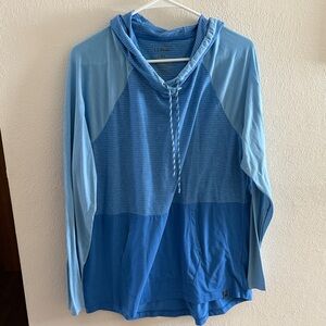 L.L. Bean Striped Blue Hoodie
